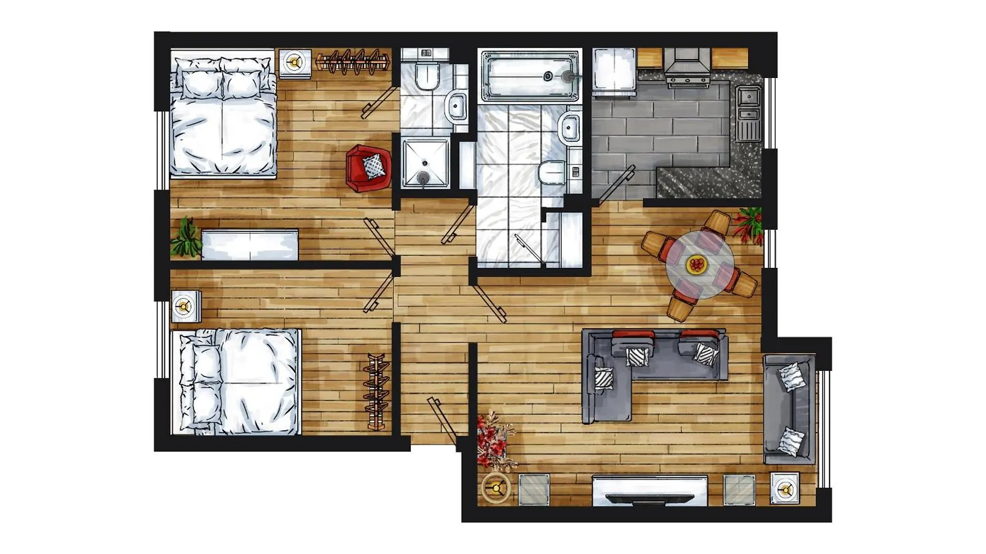 Skyline Haven - Modern 2Br Free Parking & 4Ktv Apartment London United Kingdom